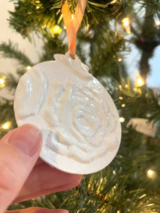 Roses Tactile Christmas Ornament