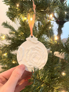 Roses Tactile Christmas Ornament